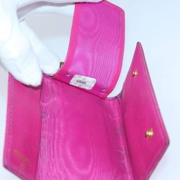 CHANEL Key Case Caviar Skin Pink Gold CC Auth ac3181 - Picture 9 of 16